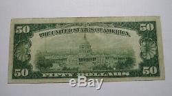 $50 1929 Paterson New Jersey NJ National Currency Bank Note Bill Ch #4072 VF+