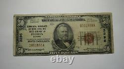 $50 1929 Peoria Illinois IL National Currency Bank Note Bill Charter #3296 FINE