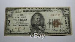 $50 1929 Toms River New Jersey NJ National Currency Bank Note Bill! #2509 RARE