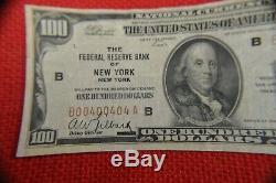 Bank of New York New York 1929 100, 50, 20, 10, 5. Five National Currency Notes
