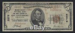 East Stroudsburg, Pennsylvania PA $5 1929 Monroe National Bank National Currency