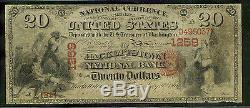Hackettstown, New Jersey $20 Original Nat'l Bank National Currency 8 Known on NJ