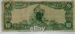 Hustonville National Bank Large Note Danville Kentucky 1902 Rare $10 Currency