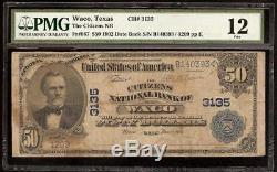 LARGE 1902 $50 DOLLAR WACO TEXAS NATIONAL BANK NOTE CURRENCY MONEY Fr 667 PMG