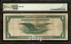 LARGE 1918 $1 DOLLAR BILL GREEN EAGLE BANK NOTE NATIONAL CURRENCY Fr 712 PMG VF