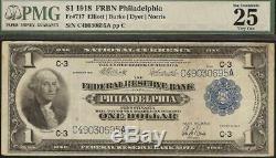 LARGE 1918 $1 DOLLAR BILL GREEN EAGLE FR BANK NOTE NATIONAL CURRENCY Fr 717 PMG