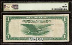 LARGE 1918 $1 DOLLAR BILL KANSAS CITY BANK NOTE NATIONAL CURRENCY Fr 737 PMG 30