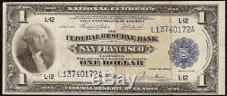 LARGE 1918 $1 DOLLAR SAN FRANCISCO BANK NOTE NATIONAL CURRENCY BETTER Fr 744