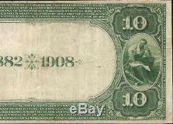 Large 1882 $10 Dollar Quakertown National Bank Note Currency Paper Money Pmg 25