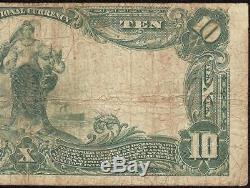 Large 1902 $10 Dollar American Exchange National Bank Note New York Currency