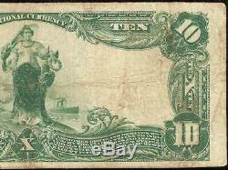 Large 1902 $10 Dollar Calumet National Bank Of Chicago Note Currency Paper Money