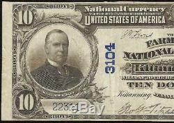 Large 1902 $10 Dollar Kittanning National Bank Note Currency Old Paper Money