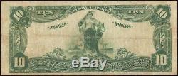 Large 1902 $10 Dollar Union Exchange National Bank Ny Note Currency Charter 9360