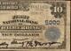 Large 1902 $10 Dollar Wilmerding National Bank Note Currency Old Paper Money