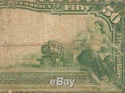 Large 1902 $50 Dollar Bill San Antonio Texas National Bank Note Currency Pmg