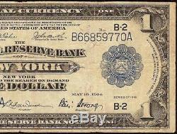 Large 1918 $1 Dollar Bill Green Eagle Bank Note National Currency Paper Money