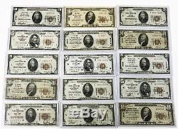 Large Collection 1929 Federal Reserve National Currency Bank Notes Paper Money