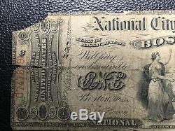 National City Bank Of Boston National Mass. Currency Net 18 Large Notes Known