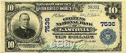 National Currency $10 The Citizens National Bank of Gastonia North Carolina, AU