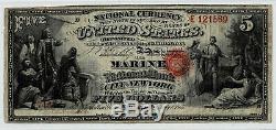 National Currency the Marine Bank NY charter 1215 five on the bank 1865