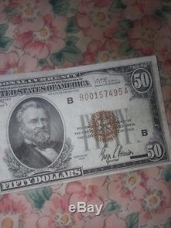 National currency 1929 Federal Reserve bank of New York $50