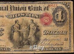 Original Series $1 National Union Bank Note Currency First Charter 1865 Pmg