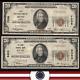 Pair Of 1929 $20 National Currency Reno, Nevada Bank Note Nb Charter 7038 8424