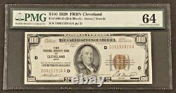 PMG 64 1929 $100 Cleveland Federal Reserve Bank Note National Currency Fr 1890-D