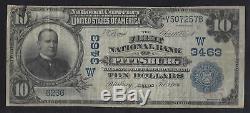 Pittsburg, Kansas! $10 1902 First National Bank FNB National Currency Scarce KS