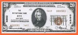 RARE Rye National Bank, New York, Fr-1802 Ty-2, Ch Unc 64 $20 1929 currency NY