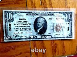 Scarce 1929 $10 National Currency Hamilton National Bank Washington DC #13782