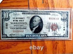 Scarce 1929 $10 National Currency Montgomery National Bank Norristown Pa. #1148