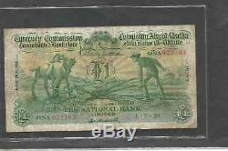Scarce The National Bank Limited £1/Punt, Currency Commission Consolidated Bank