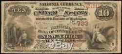 Series 1882 $10 Dollar Bill National Bank Note Large Currency Old Paper Money