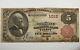Series 1882 $5 National Currency Note, Central National Bank, Troy Ny Ch. #1012