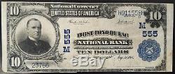 Series 1902 $10.00 Nat'l Currency, First-Fond Du Lac National Bank, Wisconsin