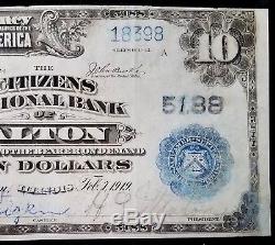 Series 1902 $10.00 Nat'l Currency, The Citizens National Bank of Alton, Illinois