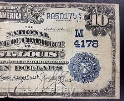 Series 1902 $10.00 Nat'l Currency, The National Bank of Commerce, St. Louis, MO