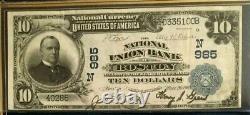 Series 1902 $10 Dollar National Bank Note Currency, Union Bank Of Boston, Dates