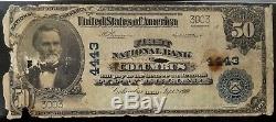 Series 1902 $50 National Currency from the First National Bank of Columbus, OH