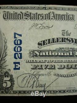 Series 1902 National Currency $5 Sellersville (pennsylvania) National Bank
