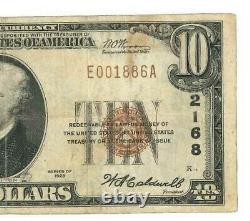 US $10 National Currency Note First National Bank Jackson TN 1929 USN019 F