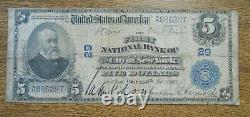 US 1902 $5 Five Dollars National Currency First Bank of City New York VG+ Large