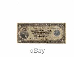 US $5 National Currency Series 1918 Federal Reserve Bank of Cleveland