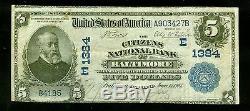 US National Currency $5 Series 1902 National Bank of Baltimore m