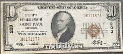 USA 10 Dollar 1929 National Currency $10 Saint Paul Selten Banknote #22090
