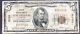 Usa 5 Dollar 1929 National Currency $5 New Orleans La Selten Banknote #9590
