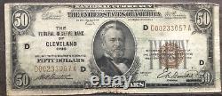 USA 50 Dollar 1929 National Currency $50 Cleveland Selten Banknote #11926