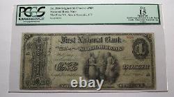 $1 1865 South Norwalk Connecticut Ct Monnaie Nationale Banque Note Bill #502 Ace