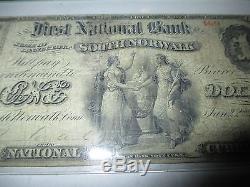 1 $ 1865 South Norwalk Connecticut Ct Note De La Banque Nationale Note N ° 502 Ace